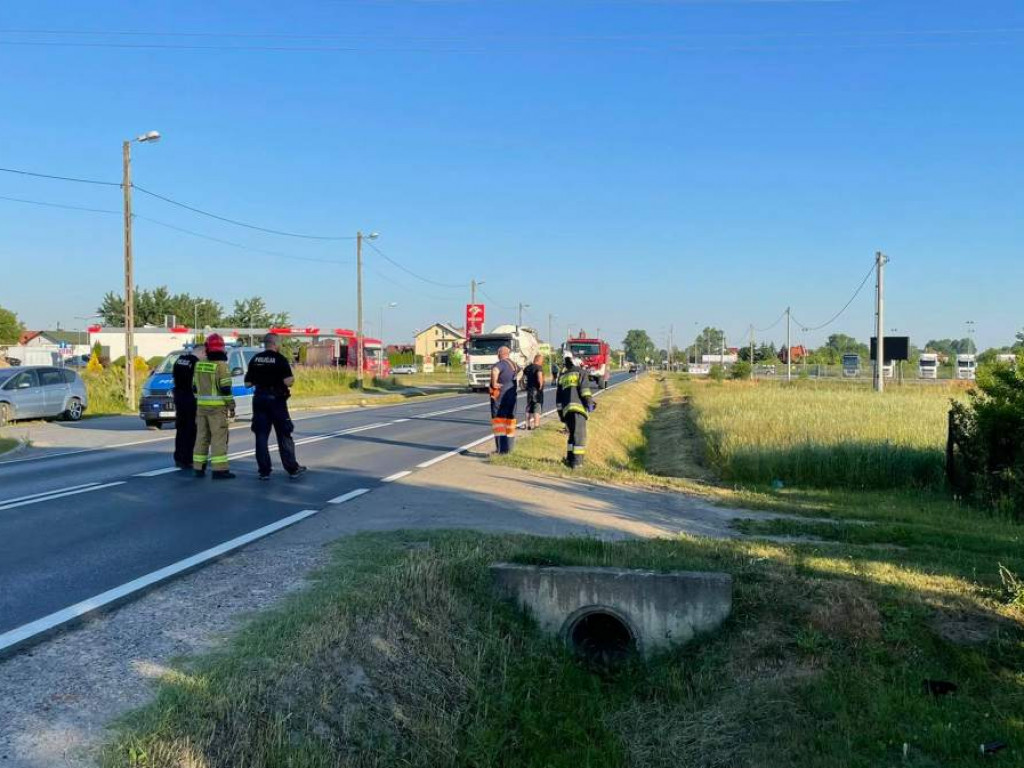 Wypadek z udziałem motocyklisty w Gorzycach, droga całkowicie zablokowana! [AKTUALIZACJA][zdjęcia]