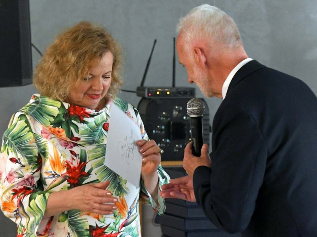 Podczas uroczystości 40-lecia Klubu Biegacza 
