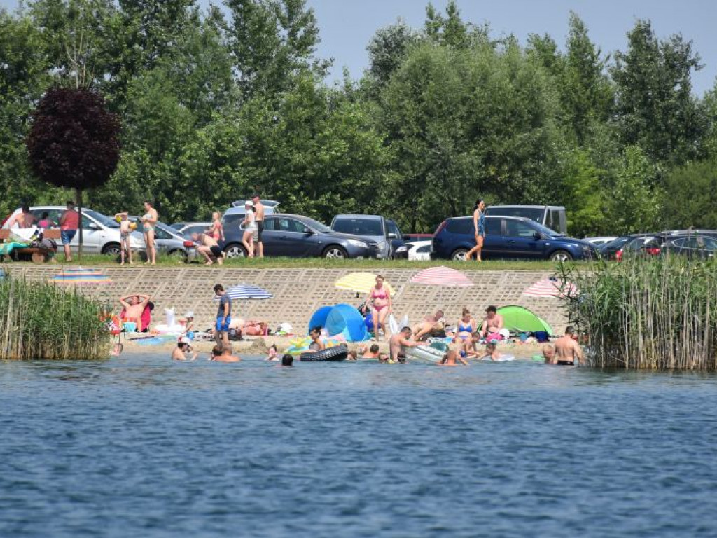 Tak było dziś na plaży nad Jeziorem Tarnobrzeskim [zdjęcia]