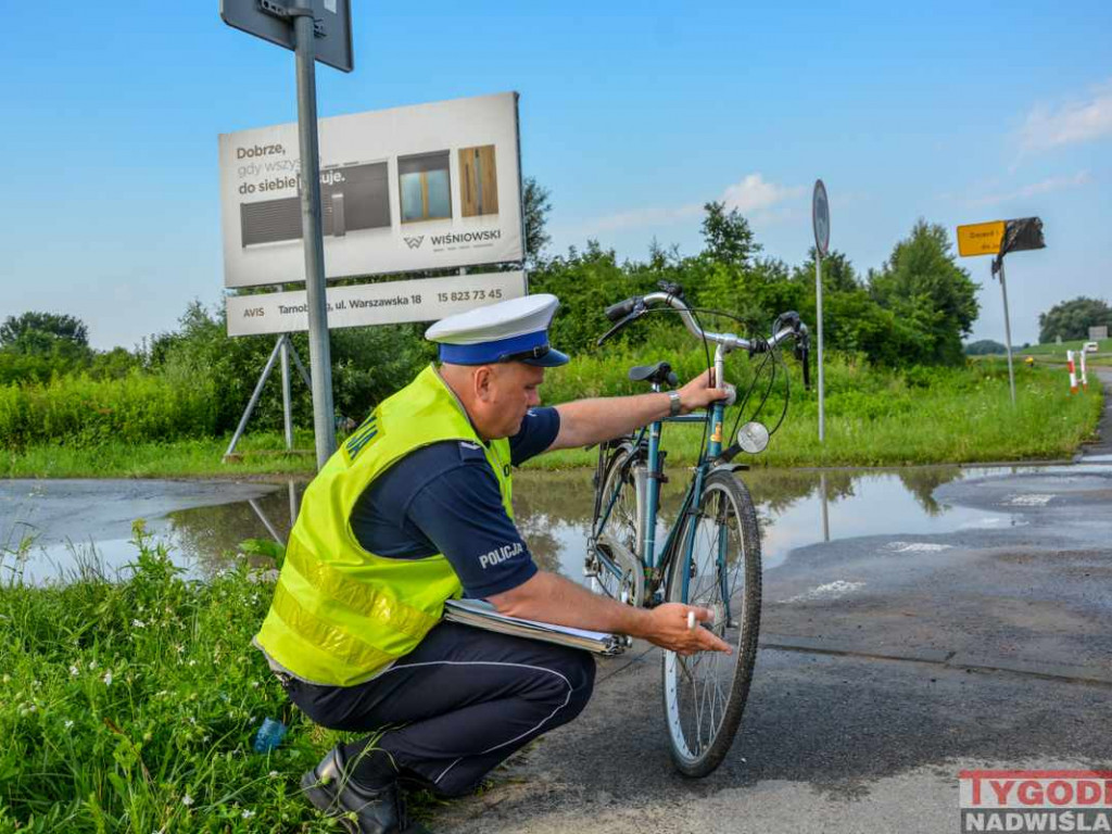 Potrącenie rowerzysty w Tarnobrzegu [zdjęcia]