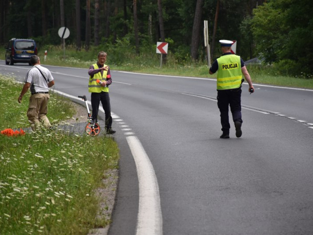 Eksperyment procesowy w sprawie śmiertelnego wypadku w Jamnicy [zdjęcia]