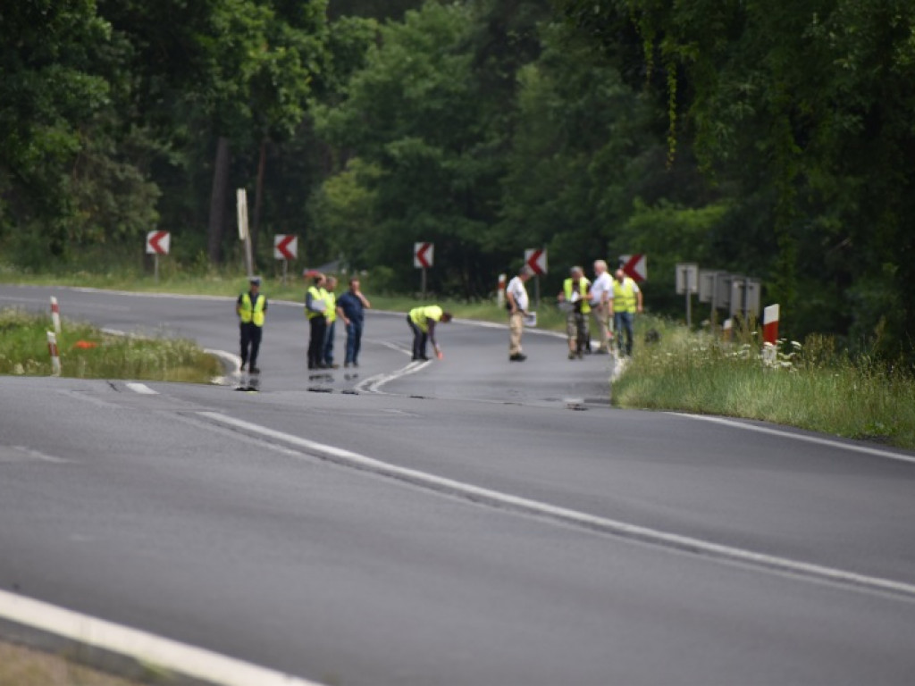 Eksperyment procesowy w sprawie śmiertelnego wypadku w Jamnicy [zdjęcia]