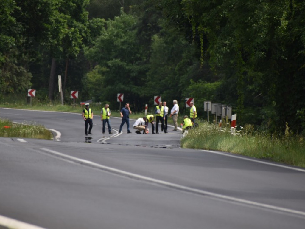 Eksperyment procesowy w sprawie śmiertelnego wypadku w Jamnicy [zdjęcia]