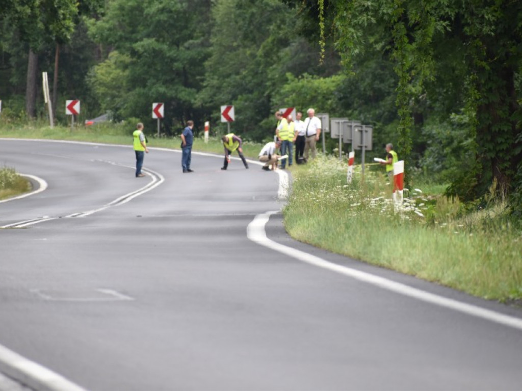 Eksperyment procesowy w sprawie śmiertelnego wypadku w Jamnicy [zdjęcia]
