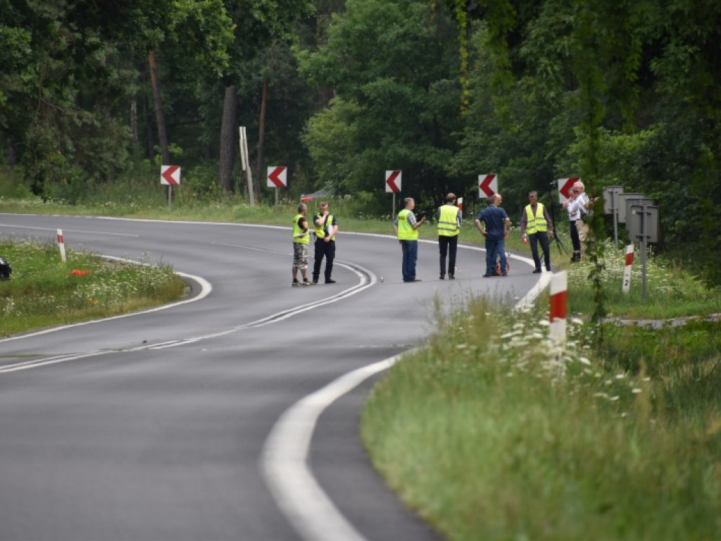 Eksperyment procesowy w sprawie śmiertelnego wypadku w Jamnicy [zdjęcia]