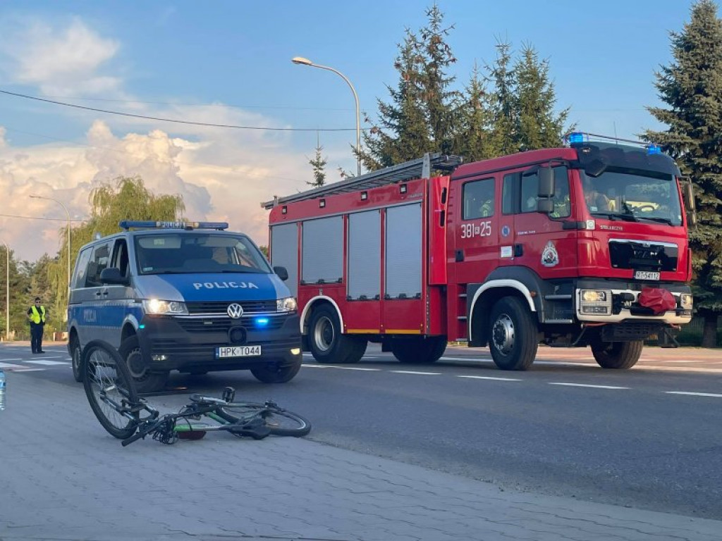 Tarnobrzeg. 14-letni rowerzysta potrącony na przejściu dla pieszych [zdjęcia]