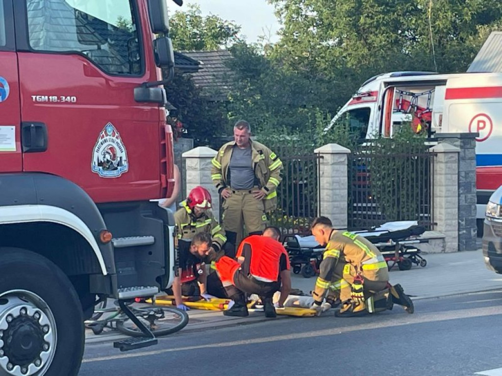 Tarnobrzeg. 14-letni rowerzysta potrącony na przejściu dla pieszych [zdjęcia]