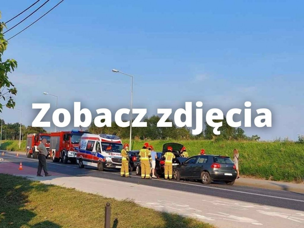 Zderzenie trzech pojazdów na DK79 w Sandomierzu. 20-latek ukarany mandatem [zdjęcia]