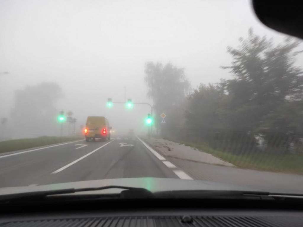 Uwaga kierowcy! Gęste mgły na drogach powiatu sandomierskiego [zdjęcia]