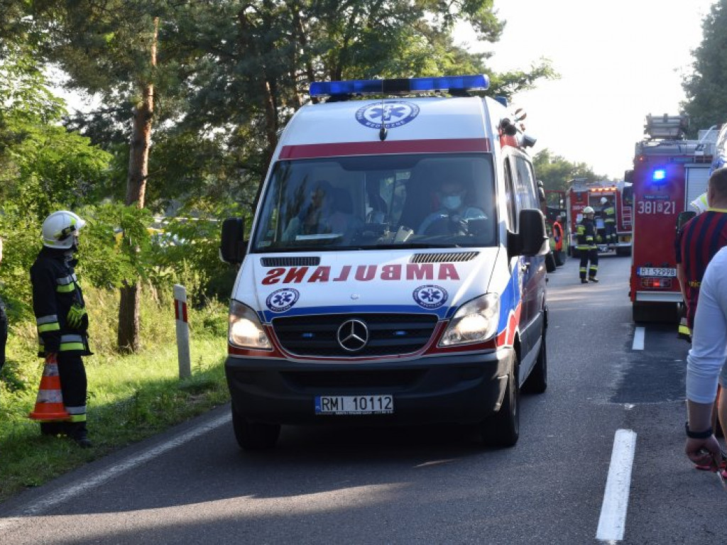 Śmiertelny wypadek na drodze Tarnobrzeg - Mielec. Tir potrącił kobietę [zdjęcia]