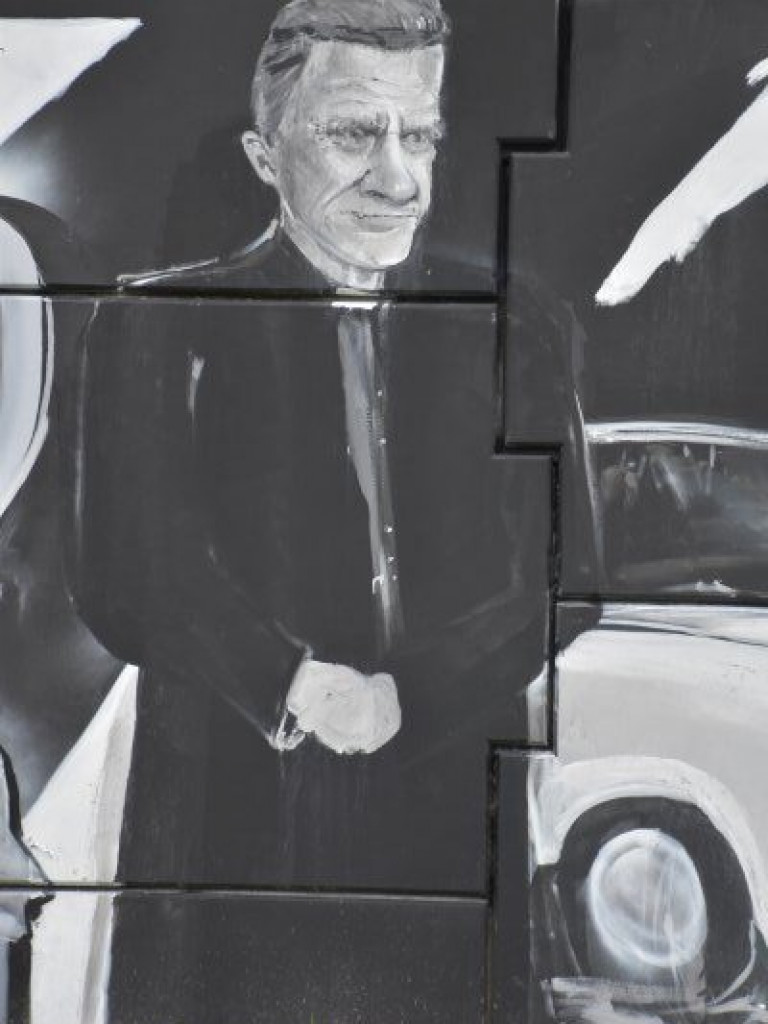 Tarnobrzeg. Na wiadukcie namalowano ks. Michała Józefczyka [zdjęcia]