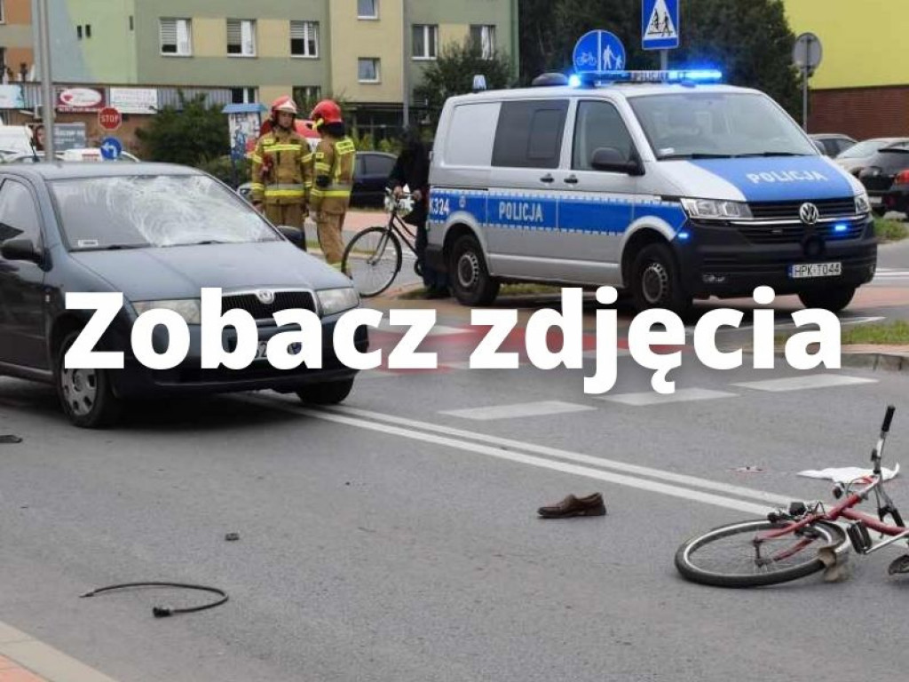 Potrącenie rowerzysty na ul. Kopernika w Tarnobrzegu. Ranny 89-latek trafił do szpitala [AKTUALIZACJA][zdjęcia]