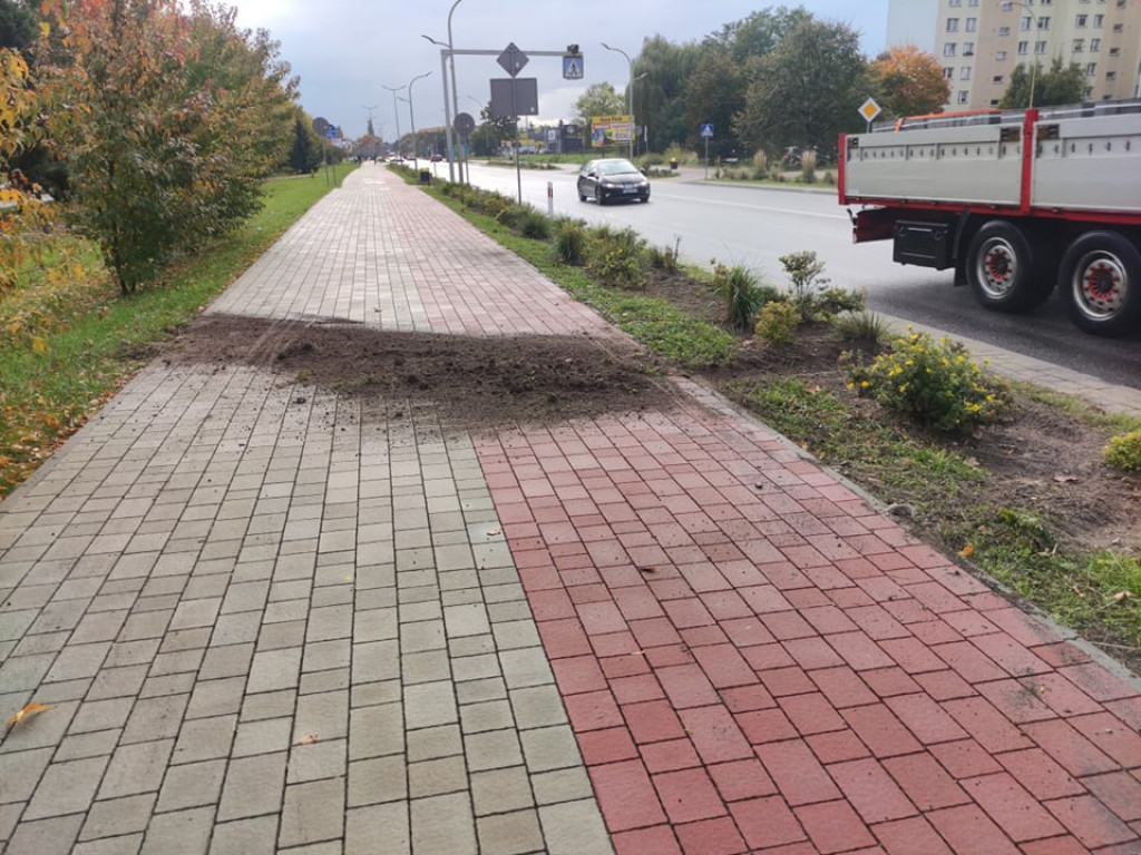 Piratka drogowa na ulicach Tarnobrzega. Bączki, obite auto, uszkodzone nasadzenia i krawężniki [zdjęcia]