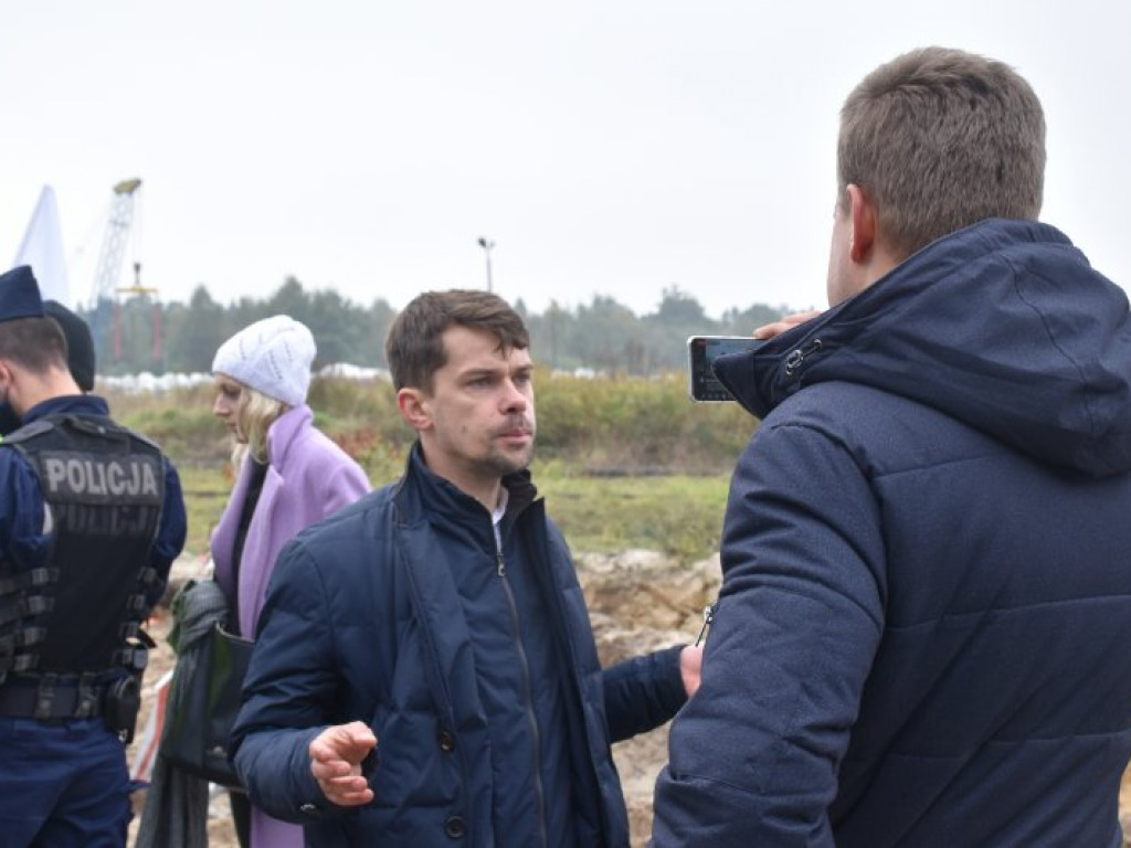 Protest w Woli Baranowskiej - interweniowała policja [zdjęcia]