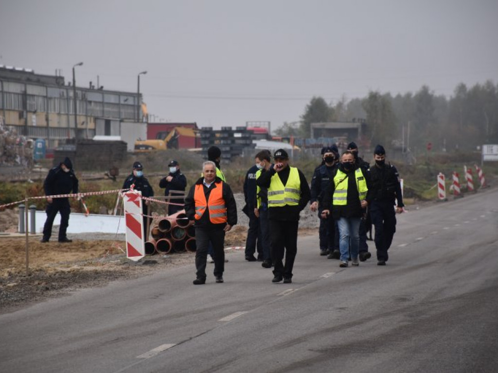 Protest w Woli Baranowskiej - interweniowała policja [zdjęcia]
