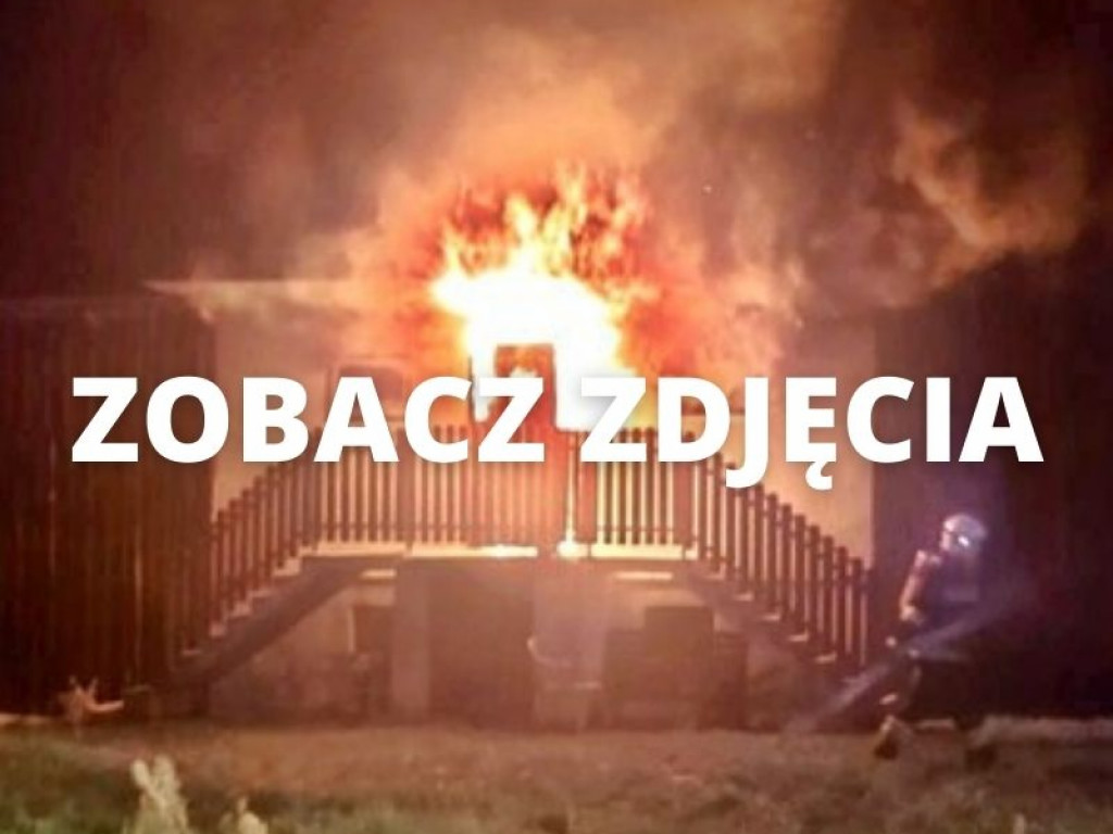Nocny pożar domu w Skopaniu [zdjęcia]