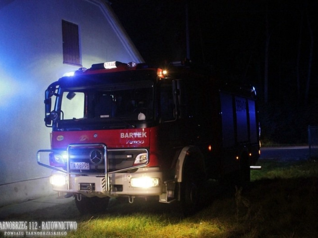 Nocny pożar domu w Skopaniu [zdjęcia]