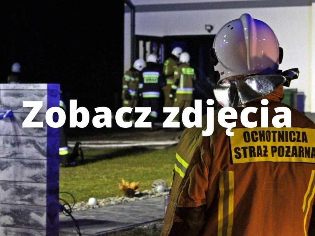 Grębów. Pożar garażu w domu jednorodzinnym [zdjęcia]