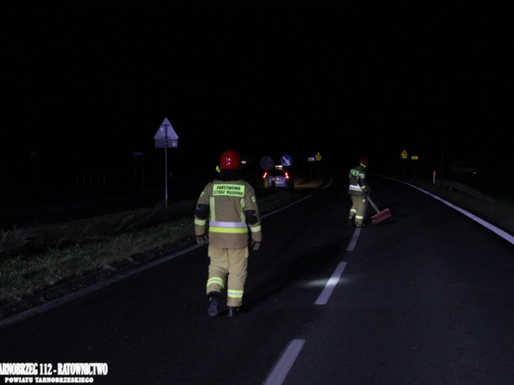 Potrącenie na Wisłostradzie w Tarnobrzegu. Kobieta w stanie ciężkim trafiła do szpitala [zdjęcia]