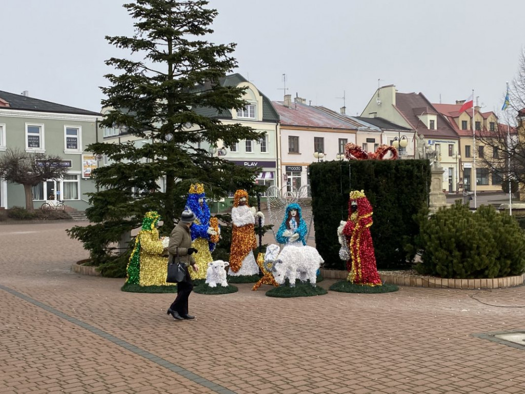 Tarnobrzeg. Szopka betlejemska stanęła na pl. B. Głowackiego. W planach jest też niedźwiedź! [zdjęcia]
