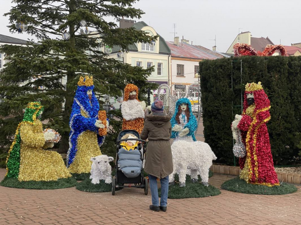 Tarnobrzeg. Szopka betlejemska stanęła na pl. B. Głowackiego. W planach jest też niedźwiedź! [zdjęcia]