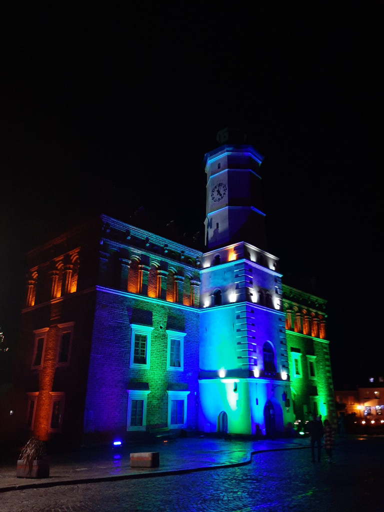 Sandomierz. Sylwester z kolorowymi iluminacjami [zdjęcia]