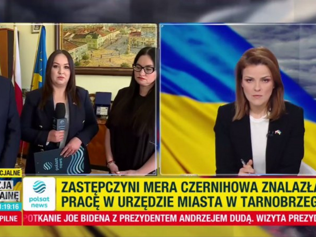 Prezydent Tarnobrzega i była zastępczyni mera Czernihowa na żywo w Polsat News [zdjęcia]