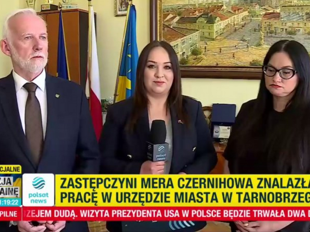 Prezydent Tarnobrzega i była zastępczyni mera Czernihowa na żywo w Polsat News [zdjęcia]