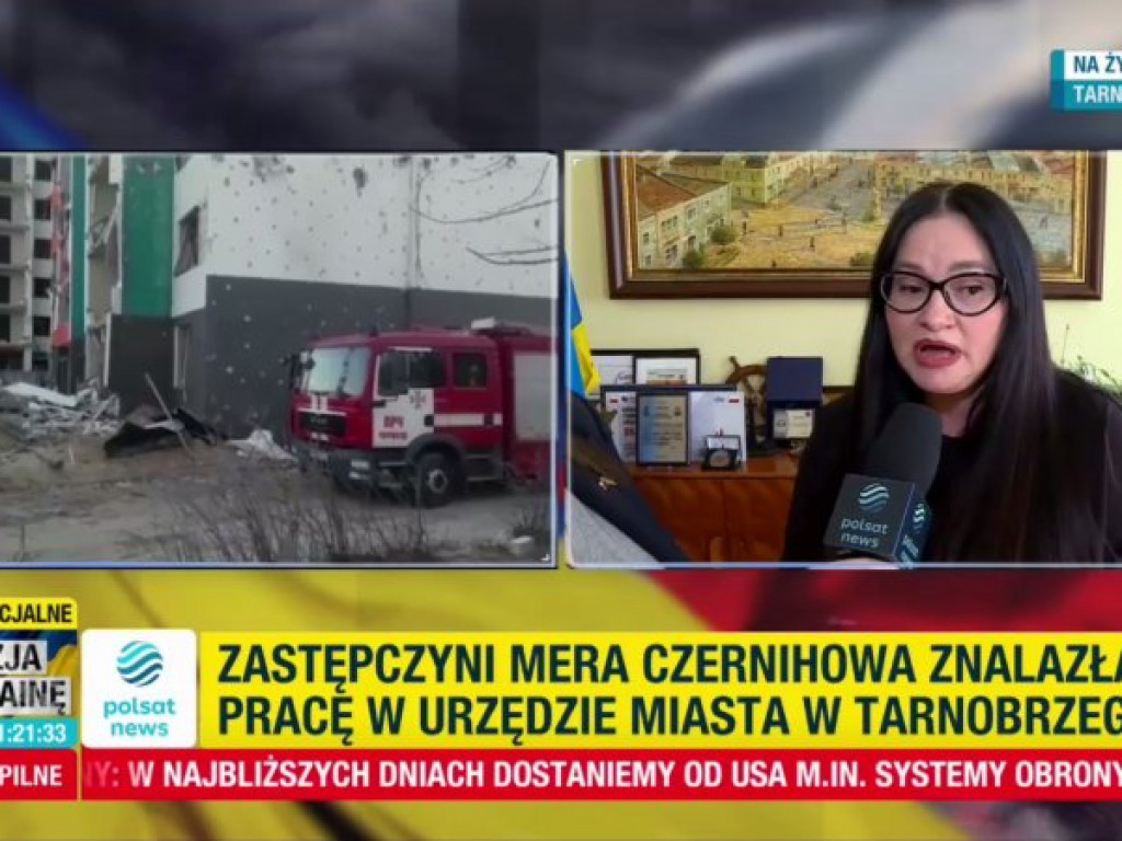 Prezydent Tarnobrzega i była zastępczyni mera Czernihowa na żywo w Polsat News [zdjęcia]