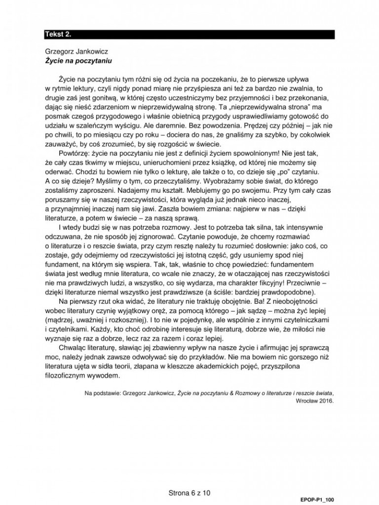 Matura 2022. Arkusz egzaminacyjny z języka polskiego