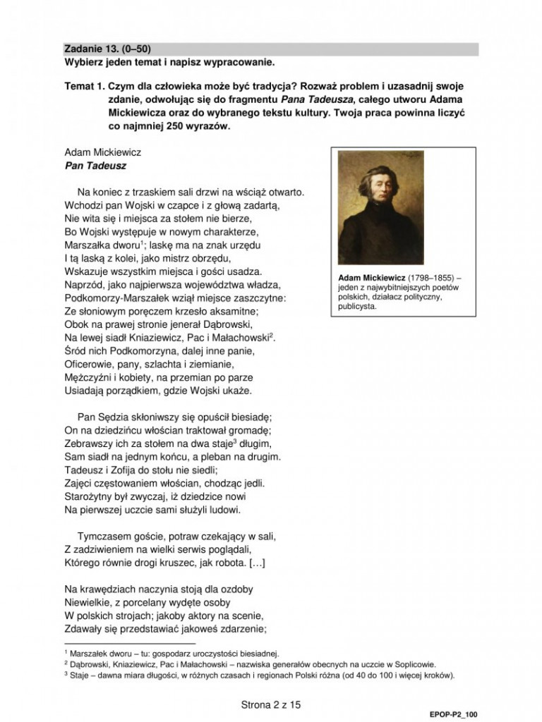 Matura 2022. Arkusz egzaminacyjny z języka polskiego