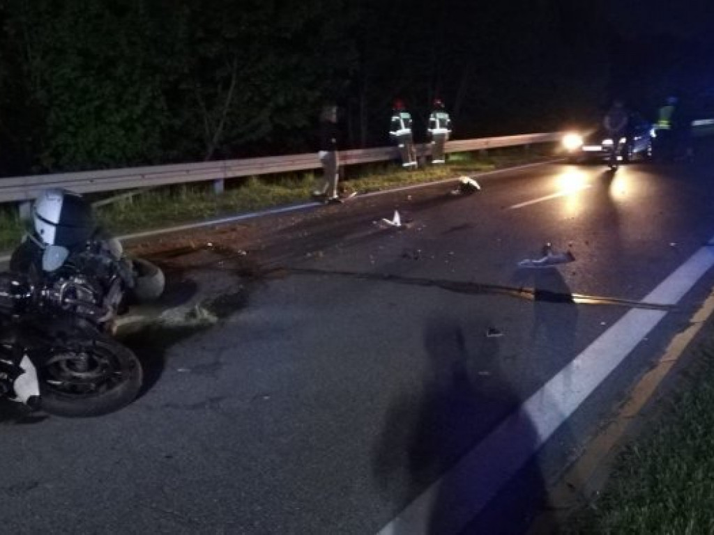 Na Wisłostradzie w Tarnobrzegu motocyklista zderzył się z sarną [zdjęcia]