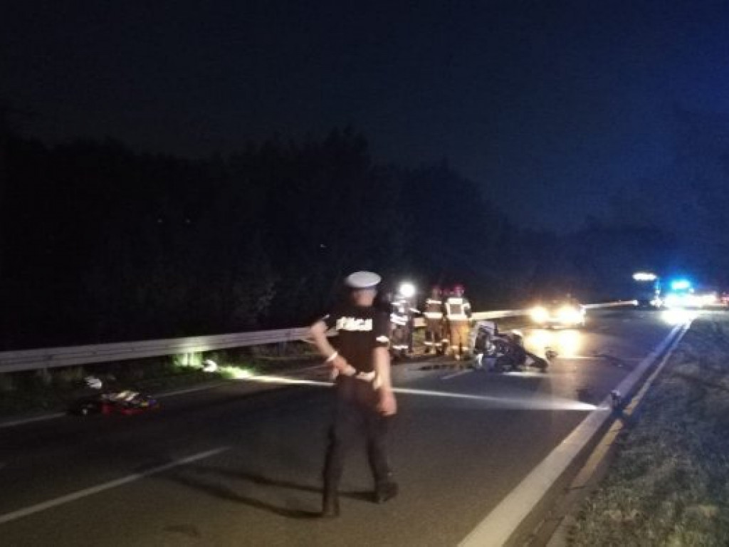 Na Wisłostradzie w Tarnobrzegu motocyklista zderzył się z sarną [zdjęcia]