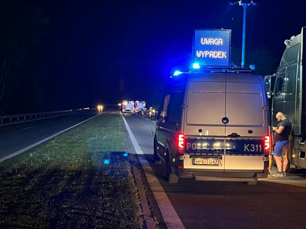 Na Wisłostradzie w Tarnobrzegu motocyklista zderzył się z sarną [zdjęcia]