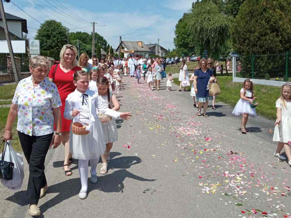 Procesja Bożego Ciała w Goźlicach w gminie Klimontów [zdjęcia]