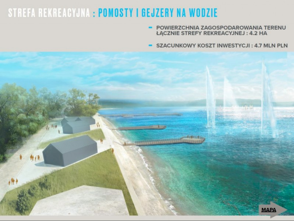 Tak ma się zmienić Jezioro Tarnobrzeskie. Gejzery, podwodne miasto i inne atrakcje za 157 milionów złotych [zdjęcia]