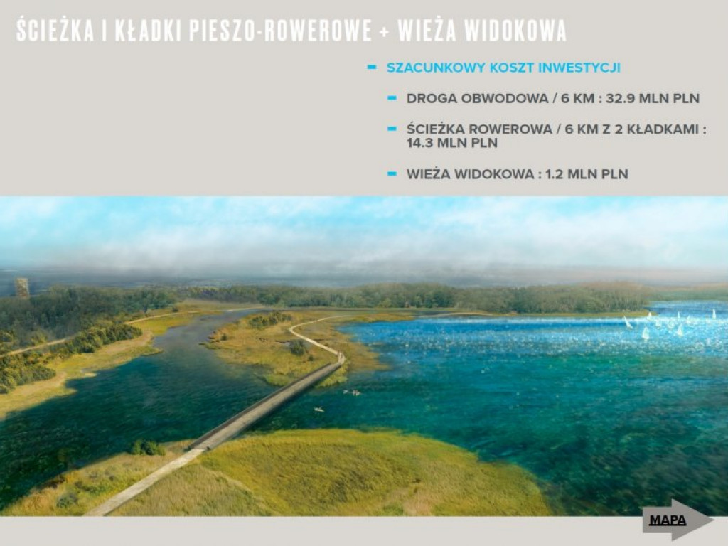 Tak ma się zmienić Jezioro Tarnobrzeskie. Gejzery, podwodne miasto i inne atrakcje za 157 milionów złotych [zdjęcia]