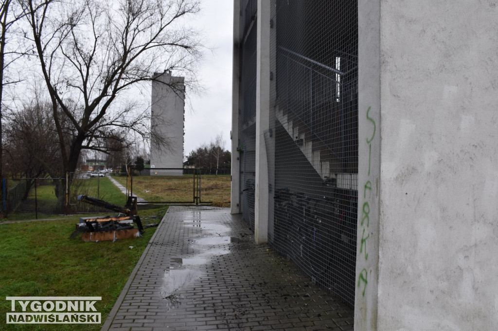 Pożar przy ul. Dąbrowskiej w Tarnobrzegu