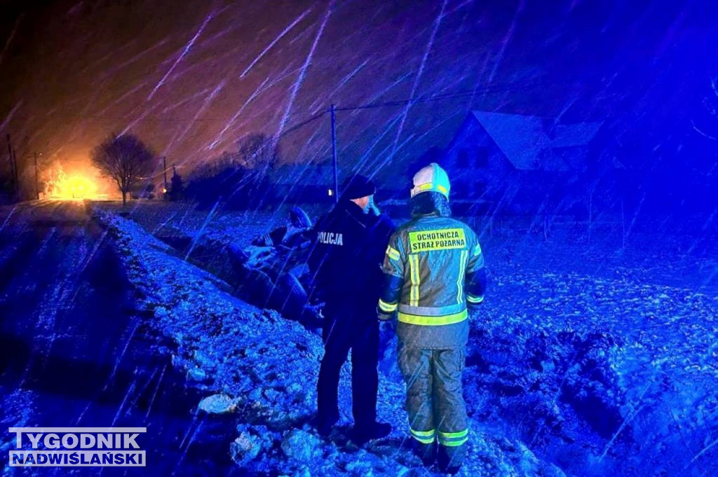 Dachowanie volkswagena w Baranowie Sandomierskim