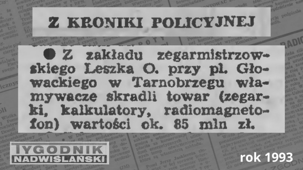 Kryminalny Tarnobrzeg - rok 1993