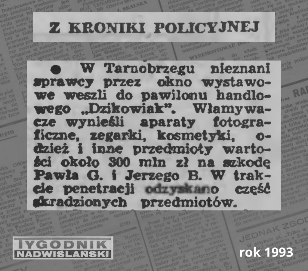 Kryminalny Tarnobrzeg - rok 1993