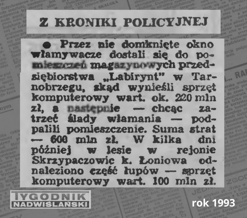 Kryminalny Tarnobrzeg - rok 1993