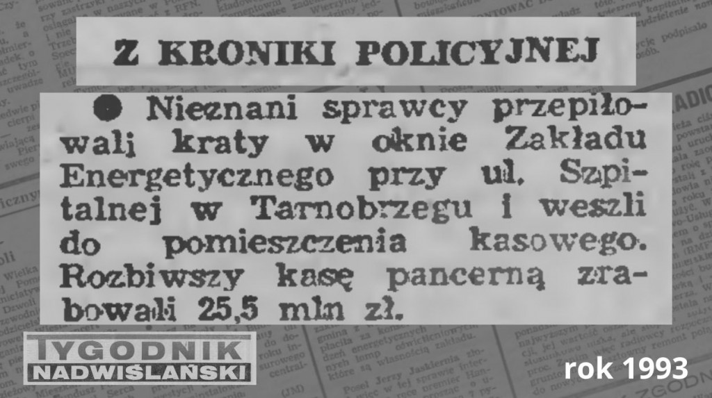 Kryminalny Tarnobrzeg - rok 1993