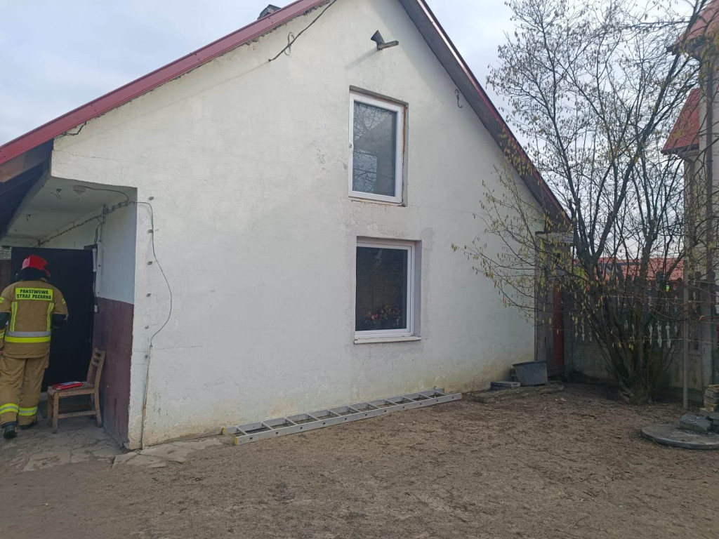 Pożar w Zrębinie w gminie Połaniec