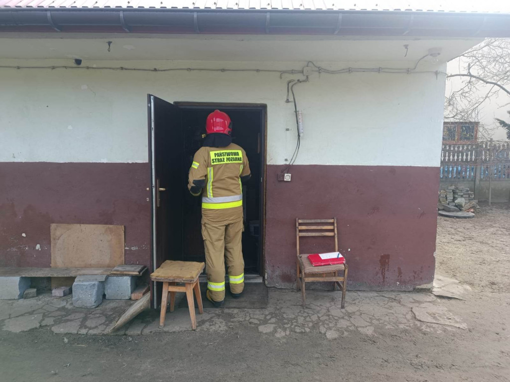 Pożar w Zrębinie w gminie Połaniec