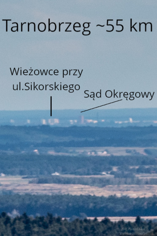 Zdjęcia Tarnobrzega wykonane ze Świętego Krzyża