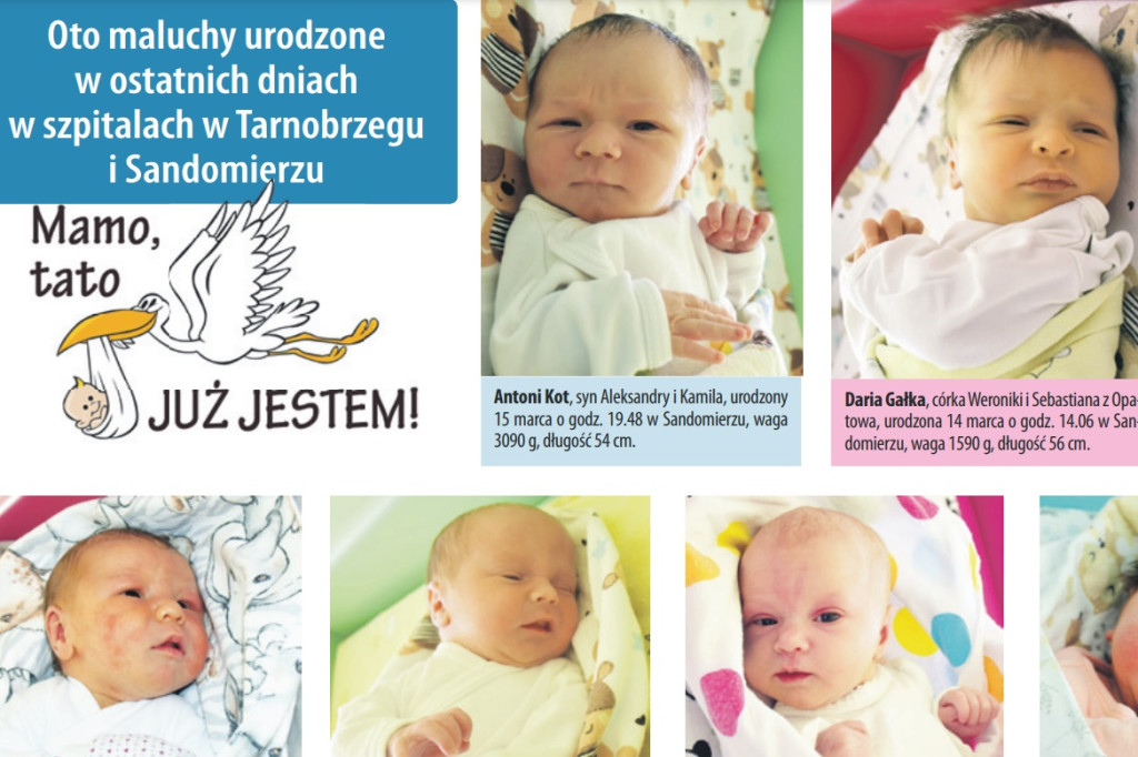 Zdjęcia dzieci urodzonych w naszych szpitalach