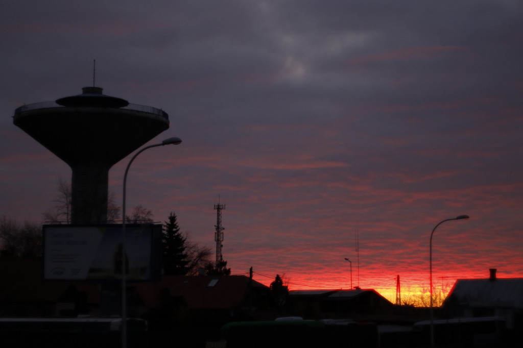 Wschód słońca nad Tarnobrzegiem