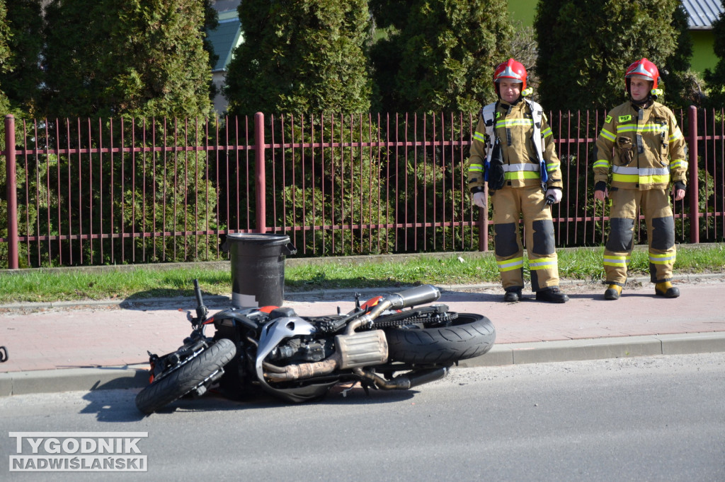 Wypadek z udziałem motocyklisty na Warszawskiej