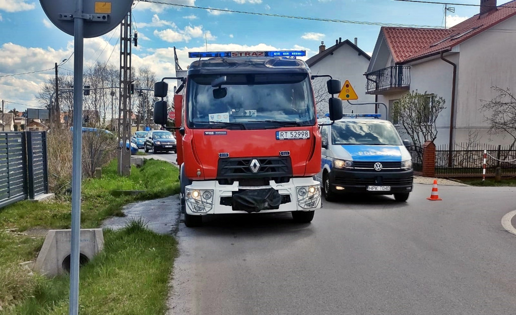 Pożar samochodu na ul. Cichej w Tarnobrzegu
